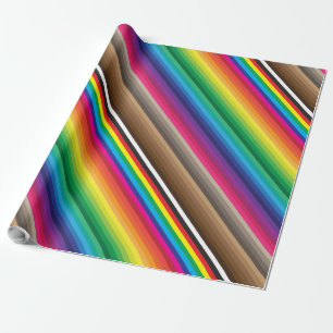 Farb-Swatch Regenbogen diagonal Geschenkpapier