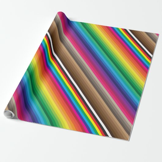 Farb-Swatch Regenbogen diagonal Geschenkpapier (Ungerollt)