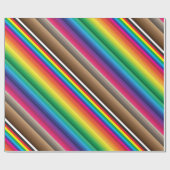 Farb-Swatch Regenbogen diagonal Geschenkpapier (Flach)