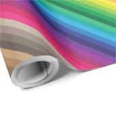 Farb-Swatch Regenbogen diagonal Geschenkpapier (Rolleneckpunkt)