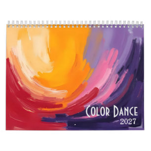 Farb-Tanz 2027 Abstrakter Kunstkalender Kalender