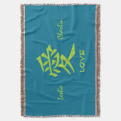 Farb- u. Textthrowdecke der Kanji-Liebe Decke (Vorderseite Vertikal)