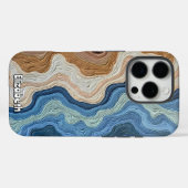 Farb- und Texturwellen auf der Leinwand Case-Mate iPhone Hülle (Rückseite (Horizontal))