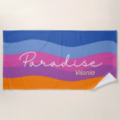Farb Wave Paradise Strandtuch (Vorderseite)