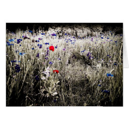 Farbabgeschiedene Blumen-Karte