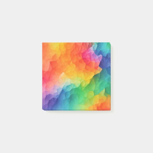 Farbabstrakte Darstellung des Regenbogens Post-it Klebezettel (Vorderseite)