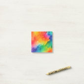 Farbabstrakte Darstellung des Regenbogens Post-it Klebezettel (Auf Schreibtisch)