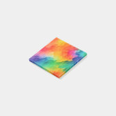 Farbabstrakte Darstellung des Regenbogens Post-it Klebezettel (angewinkelt)