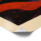 Farbabstrakte Wüstenlandschaft Poster (Ecke)