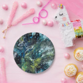 Farbabstraktes Muster. Pappteller (Party)