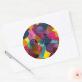 Farbabsturz 3 runder aufkleber (Umschlag)