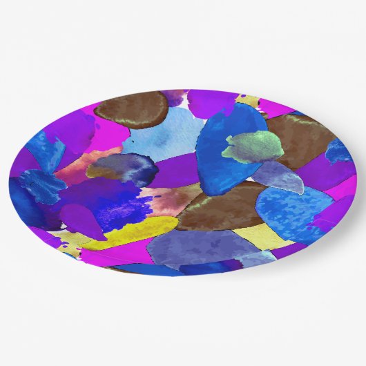 Farbabsturz 4 pappteller (Schrägansicht)