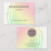 Farbabweichend Ombre Rainbow Bracelet Display Rosa Visitenkarte (Vorne/Hinten)