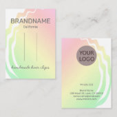 Farbabweichende Ombre Rainbow Hair Clips Anzeige Visitenkarte (Vorne/Hinten)