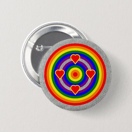 FarbAbzeichen: LGBT+ Button (Vorne & Hinten)
