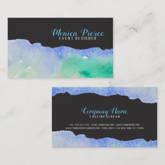 Farbakryles Design Visitenkarte (Vorne/Hinten)