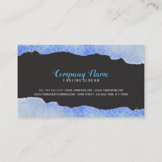 Farbakryles Design Visitenkarte (Rückseite)