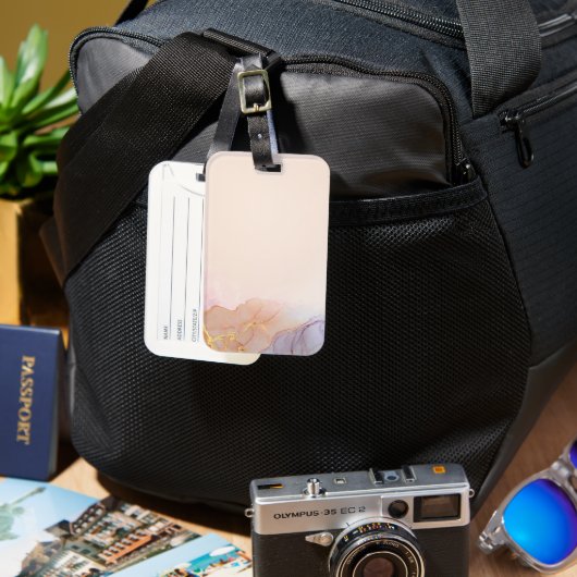 Farbamerikanischer Gepäckanhänger (Vorderseite & Rückseite)