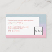 Farbanalyst Persönliches Stylist-Logo Visitenkarte (Vorderseite)