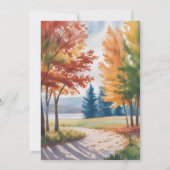 Farbänderung der Blätter Probe Abendessen Einladung (Rückseite)