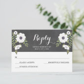 Farbanemonen der Tafel - RSVP-Karte RSVP Karte (Stehend Vorderseite)