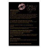 Farbanleitung für Dusty Rusty Glitzer Lip Tischnummer (Rückseite)