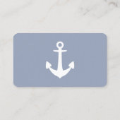 Farbanpassbarer einfacher Schiffsanker Visitenkarte (Rückseite)
