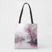 Farbanstrich blühender Baum Tasche (Vorderseite)