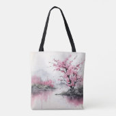 Farbanstrich blühender Baum Tasche (Rückseite)
