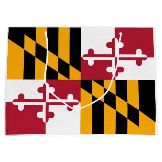 Farbanzeige für die Maryland-Staatsflagge Große Geschenktüte (Vorderseite)