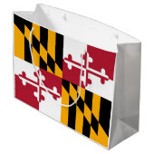Farbanzeige für die Maryland-Staatsflagge Große Geschenktüte (Rückseite Schrägansicht)