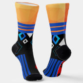 Farbastract geometic personalisiert socken (Gewinkelt)