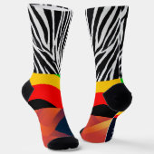 Farbastract geometischer personalisierter Mensch Socken (Gewinkelt)