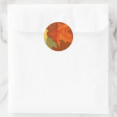 Farbaufkleber für Herbst Runder Aufkleber (Tasche)