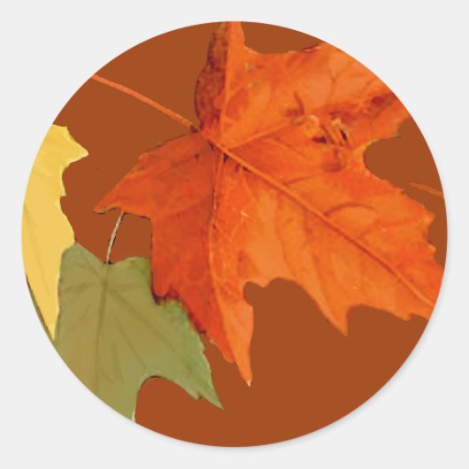 Farbaufkleber für Herbst Runder Aufkleber (Vorderseite)
