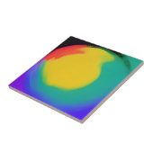 Farbball abstrakter Kunstgelb-grüner Indianerzwerg Fliese (Seite)