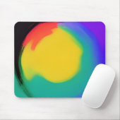 Farbball abstrakter Kunstgelb-grüner Indianerzwerg Mousepad (Mit Mouse)