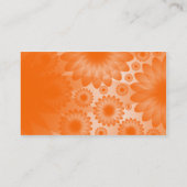 Farbband - dunkelgrün - orange Blume Visitenkarte (Rückseite)