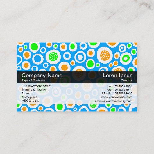 Farbband - Schwarz - Abstrakt 030413 Visitenkarte (Vorderseite)