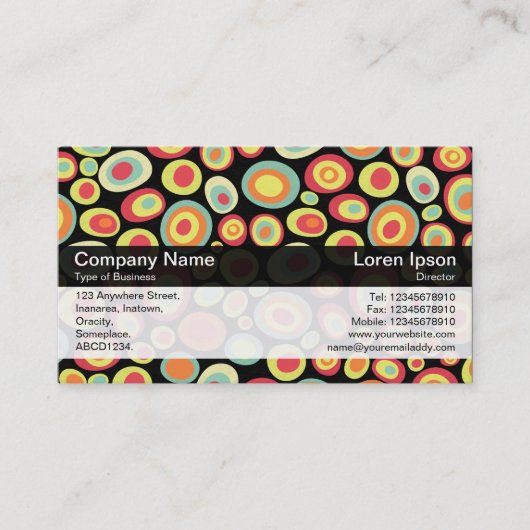 Farbband - Schwarz - Abstrakt 20213 Visitenkarte (Vorderseite)