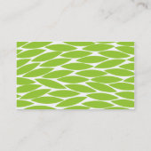 Farbband - Schwarz - Abstrakte Blätter - Mars Grn Visitenkarte (Rückseite)