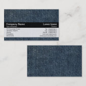 Farbband - Schwarz - Alte blaue Jeans Visitenkarte (Vorne/Hinten)