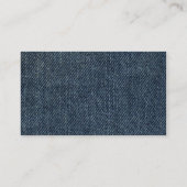 Farbband - Schwarz - Alte blaue Jeans Visitenkarte (Rückseite)