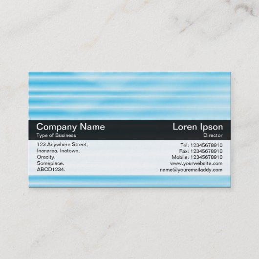 Farbband - Schwarz - Blaue Textur Visitenkarte (Vorderseite)