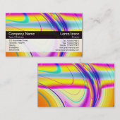 Farbband - Schwarz - Fraktal Abstrakt Visitenkarte (Vorne/Hinten)