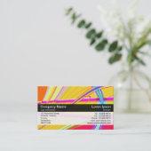 Farbband - Schwarz - Fraktal Abstrakt Visitenkarte (Stehend Vorderseite)