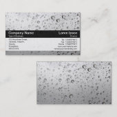 Farbband - Schwarz - Regen auf meinem Fenster Visitenkarte (Vorne/Hinten)