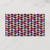 Farbband - Schwarz - Retro-Blätter Visitenkarte (Rückseite)