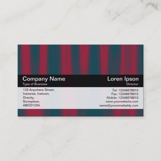 Farbband - Schwarz - Rot Drapery Visitenkarte (Vorderseite)