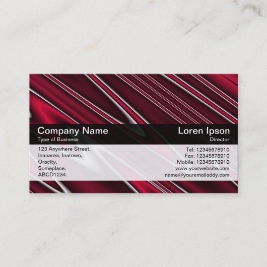 Farbband - Schwarz - Streifen Visitenkarte (Vorderseite)